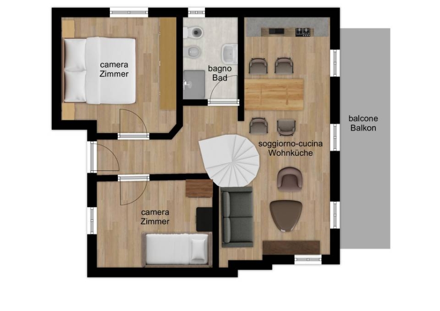 Dreizimmerwohnung in Terento – Terenten TE1081, 39030 Terento - Terenten, Apartment