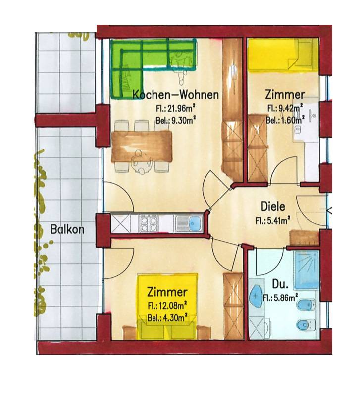 Dreizimmerwohnung in Falzes – Pfalzen PF1080-39K, 39030 Falzes - Pfalzen, Apartment